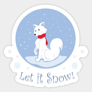 Let it Snow (Arctic Fox) Sticker